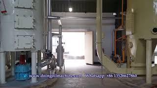 Soybean oil solvent extraction plant, solvent extraction process of soybean oil, peanut oil