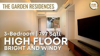 Singapore Condo Property Home Tour | High Floor 3-Bedder at The Garden Residences | For Sale