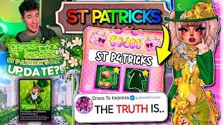 DTI devs CONFIRMED *THIS* about St Patricks Update RUMORS! | Dress To Impress Roblox