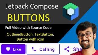 Button, OutlinedButton, and TextButton in Jetpack Compose | Android Studio Tutorial (Kotlin)