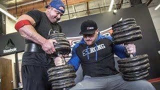 Stan Efferding's 215 lb Dumbbell Challenge Destroyed By Steve Gentili