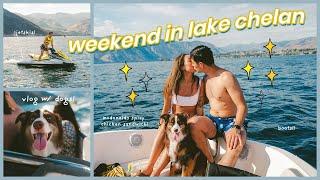 LIFE IN SEATTLE vlog | weekend in lake chelan, washington jetskiing boating with friends + the dogs