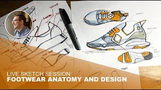 Live sketch session with a past Nike, Jordan, Converse designer: Footwear Anatomy and Design