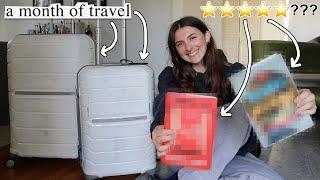 pack with me for a month of travel + find a five star book 