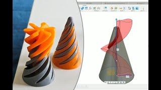 Spiral cone fidget in Fusion 360