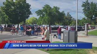 It's move-in day for Virginia Tech students