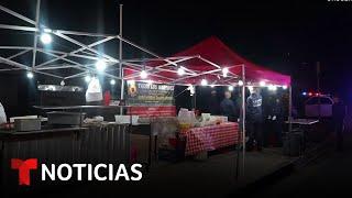 Atracan con violencia cuatro puestos ambulantes de tacos en Los Ángeles | Noticias Telemundo