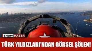 Türk Yıldızları'nın havadaki gösterisi kokpitten böyle görüntülendi!