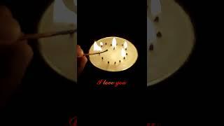 하트 촛불 사랑해. I love you. a candle of love.