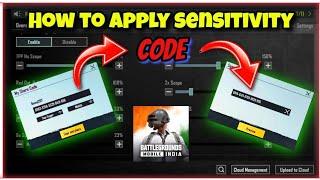 Sensitivity Code Kaise Dale BGMI me | How To Copy/Paste Sensitivity Code In Bgmi 2023