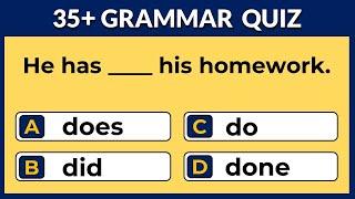 English Grammar Quiz | 35+ English Grammar Questions #challenge 1