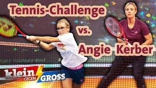 Angelique Kerber vs. Karlotta (12): Wer trifft mehr Tennisbälle ins Ziel? | Klein gegen Groß