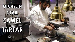 AMAZING 1 Michelin star CAMEL TARTAR & CAVIAR at restaurant PRISM in Berlin, by chef Gal Ben Moshe