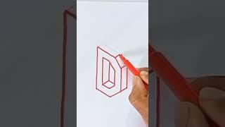 D Alphabet 3D Art #shorts