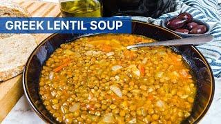 Mediterranean Lentil Soup Recipe | Greek Fakes (Παραδοσιακές Φακές Σούπα)