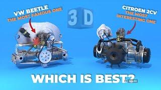 The Most Interesting Engine in the World: Citroen 2CV Vs VW Beetle