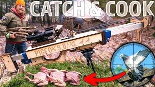 Slingshot Rifle Pigeon Catch and Cook - DIY Slingrifle Part 3