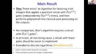 An Efficient Quantum Factoring Algorithm | Quantum Colloquium