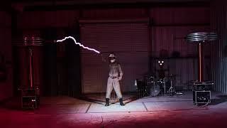 Daft Punk's Derezzed performed with musical Tesla coils.