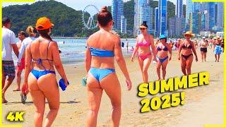 4K SUMMER 2025 ️ PRAIA CENTRAL BALNEARIO BEACH BRAZIL