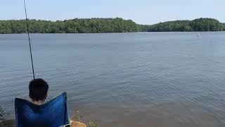 Bank fishing at West Point Lake