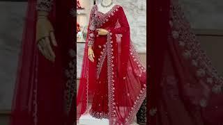 beautiful bridal red ️ saree #bhojpuri #rathee #ytshorts #shorts #viralshorts