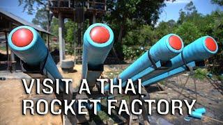 Visit a Bun Bang Fai Rocket Factory in Thailand Making Huge 100KG Rockets Launched at Yasothon!