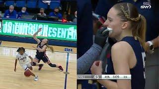 Paige Bueckers WHACKED & Gets Bloody Nose & UConn Coach Geno Auriemma Was NOT Happy About The Call!