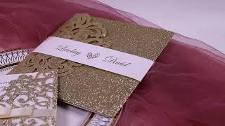 Gold Glittering Wedding Invitations for Your Unique Wedding-Pro Wedding Invites