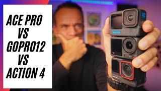 Insta360 Ace Pro vs GoPro12 vs DJI Osmo Action 4 : meilleure action cam ?