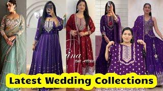 most viral saree Design/Beautiful wedding collection/salwar kameez review/wedding special haul/Gown