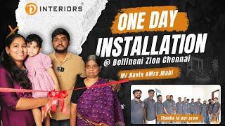 Interior Design in a Flash! | One-Day Installation Challenge / @ Bollineni Zion #chennaiinteriors