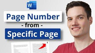 How to Insert Page Number in Word from Specific Page