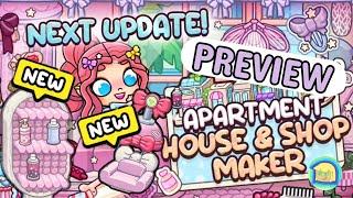 APARTMENT House & Shop MAKER PREVIEW - NEXT UPDATE! (Avatar World with Lisa)