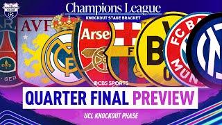 Champions League Quarterfinal PREVIEW | Arsenal vs. Real Madrid, Barcelona vs. Dortmund | CBS Sports