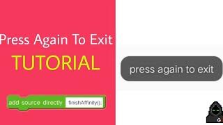 SKETCHWARE: How to make Press Again to Exit
