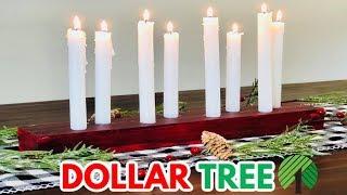 Dollar Tree DIY Christmas Table Centerpieces | Taper Candle Holders Diy Centrepiece