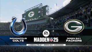 Colts vs Packers Week 2 Simulation (Madden 25 PS5)