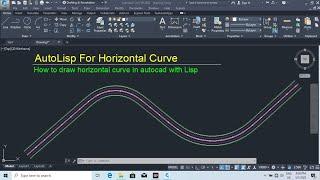 AutoLisp For Horizontal Curve | How To draw Horizontal Curve in AutoCAD| Road Alignment in AutoCAD.