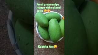 Raw Mango with salt and chilli#shorts
