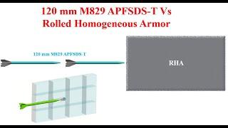 120 mm M829 APFSDS-T VS Armor (RHA) # One After Another Shot