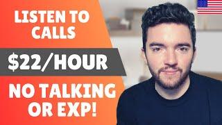 Make $22/Hour Listening to Calls at Home Without Talking! Work From Home Jobs 2023