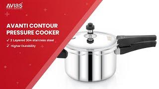 Avias India Riara Triply Stainless Steel Outer Lid Pressure Cooker