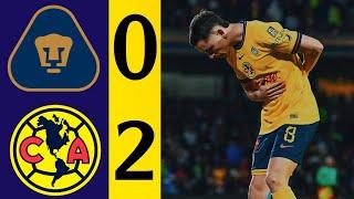 Pumas vs América 0-2 | Resumen y Goles | Liga MX 2024/2025