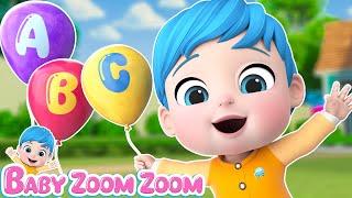 ABC Song with Balloons and Animals | Baby Zoom Zoom Nursery Rhymes & Kids Songs