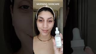 New 2021 THE ORDINARY Morning Skincare Routine Hyaluronic Acid, Niacinamide, Caffeine Serum #shorts