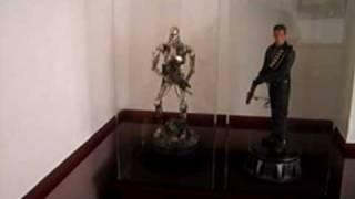 sideshow statues in display cases