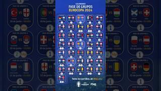 CALENDARIO FASE DE GRUPOS EURO 2024 ️|#futbol #realmadrid #fcbarcelona #valenciacf #futbolshorts