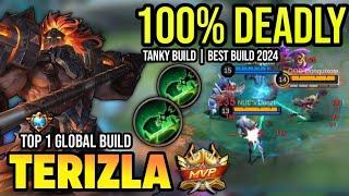 TERIZLA BEST BUILD 2024 | BUILD TOP 1 GLOBAL TERIZLA GAMEPLAY | MOBILE LEGENDS