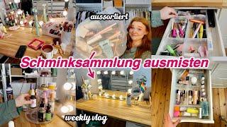 Schminksammlung ausmisten, aufräumen, kochen - Weekly Vlog I Meggyxoxo